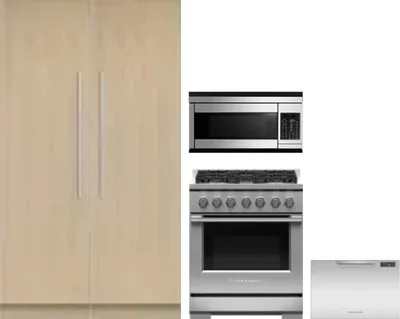 5 Piece Package Includes Refrigerator, Freezer, Range, Microwave And Dishwasher